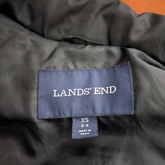 Lands End Black Down Filled Puffer Vest Size Small - Picture 5 of 10